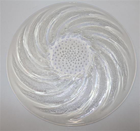 A Rene Lalique Poissons dish, 32cm